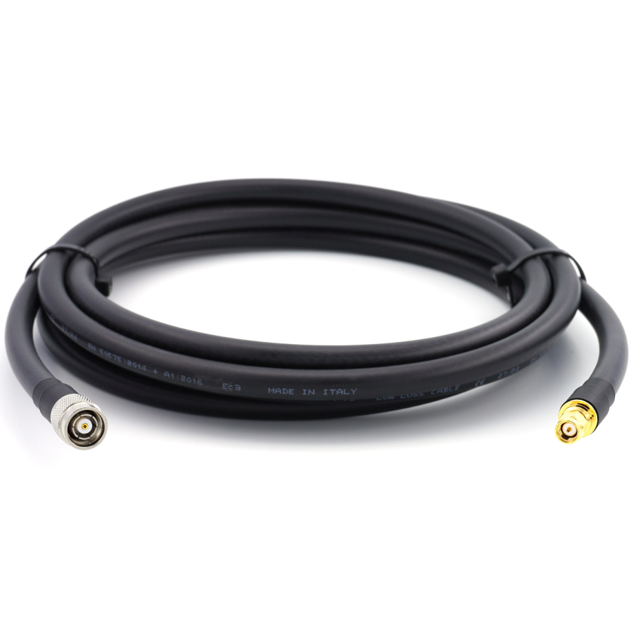 SMA mâle vers RP-TNC mâle 20m câble coaxial — elastique HF-400-UF (équivalent à LMR400 UF UltraFlex)