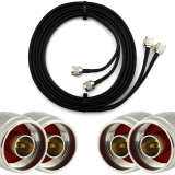 N mâle vers N mâle 3m câble coaxial double — HF240 (équivalent à LMR240)