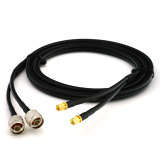 SMA mâle vers N mâle 1m câble coaxial double — HF240 (équivalent à LMR240)