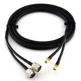 SMA mâle vers N mâle 15m câble coaxial double — HF240 (équivalent à LMR240)