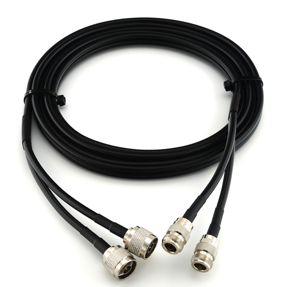 N mâle vers N femelle 3m câble coaxial double — HF240 (équivalent à LMR240)