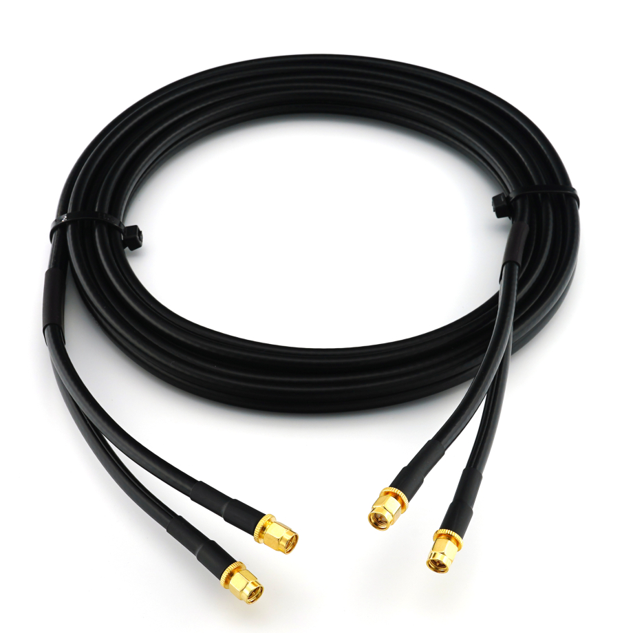 SMA mâle vers SMA mâle 2m câble coaxial double — HF240 (équivalent à LMR240)