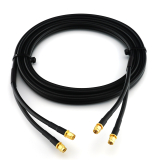 SMA mâle vers SMA mâle 2m câble coaxial double — HF240 (équivalent à LMR240)