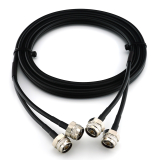 N mâle Hex vers N mâle Hex 5m câble coaxial double — HF240 (équivalent à LMR240)