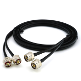 N mâle Hex vers N mâle Hex 5m câble coaxial double — HF240 (équivalent à LMR240)