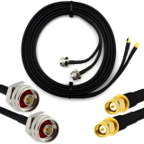 SMA mâle Hex vers N mâle Hex 15m câble coaxial double — HF240 (équivalent à LMR240)