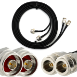 N mâle Hex vers N femelle 3m câble coaxial double — HF240 (équivalent à LMR240)