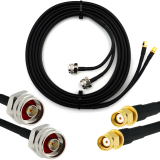 RP-SMA mâle vers N mâle Hex 2m câble coaxial double — HF240 (équivalent à LMR240)