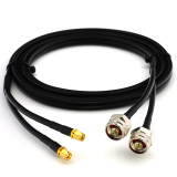 RP-SMA mâle vers N mâle Hex 2m câble coaxial double — HF240 (équivalent à LMR240)