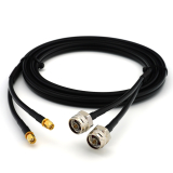 RP-SMA mâle vers N mâle Hex 2m câble coaxial double — HF240 (équivalent à LMR240)