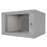 Armoire à Crémaillère 19" 6U, 450mm, Porte Vitrée, Gris