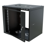 Armoire à Crémaillère 19" 9U, 450mm, Porte Vitrée, Noir