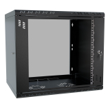 Armoire à Crémaillère 19" 9U, 450mm, Porte Vitrée, Noir