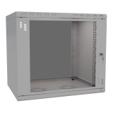 Armoire à Crémaillère 19" 9U, 450mm, Porte Vitrée, Gris