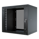 Armoire à Crémaillère 19" 9U, 600mm, Porte Vitrée, Noir