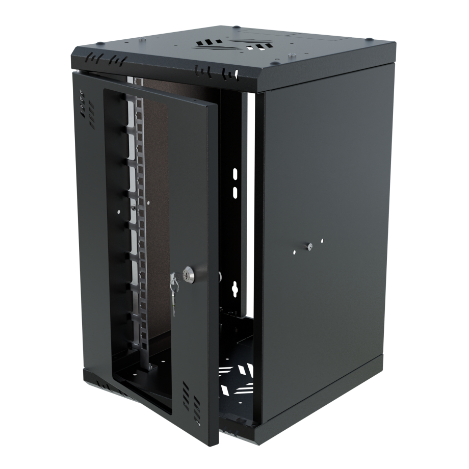 Armoire à Crémaillère 10" 6U, 300mm, Porte Vitrée, Noir