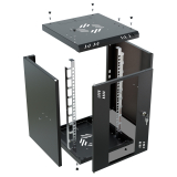 Armoire à Crémaillère 10" 6U, 300mm, Porte Vitrée, Noir
