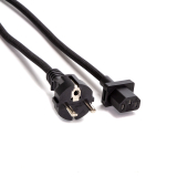 Cordon d'alimentation IEC C13 EU Plug Noir