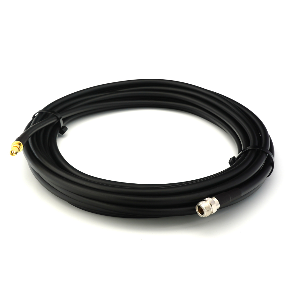 SMA mâle vers N Femelle 20m câble coaxial elastique — équivalent à LMR400 UF UltraFlex