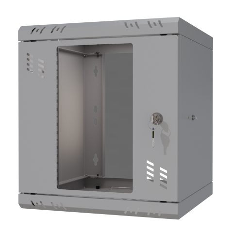 Armoire à Crémaillère 10" 6U, 300mm, Porte Vitrée, Gris