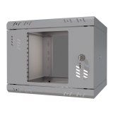 Armoire à Crémaillère 10" 4U, 300mm, Porte Vitrée, Gris