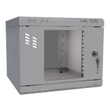 Armoire à Crémaillère 10" 4U, 300mm, Porte Vitrée, Gris