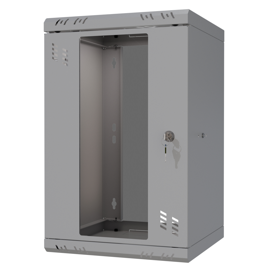 Armoire à Crémaillère 10" 6U, 300mm, Porte Vitrée, Gris