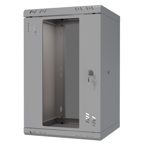 Armoire à Crémaillère 10" 6U, 300mm, Porte Vitrée, Gris