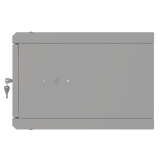 Armoire à Crémaillère 19" 4U, 350mm, Porte métallique, Gris