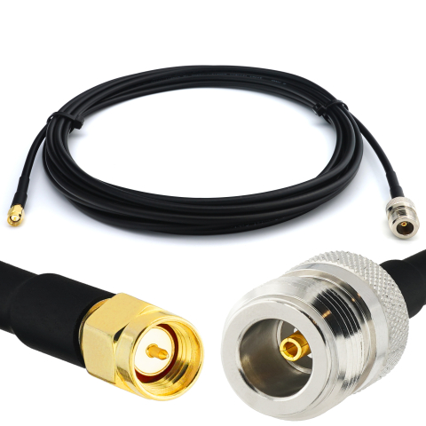 SMA mâle vers N Femelle 7m RG58/U câble coaxial