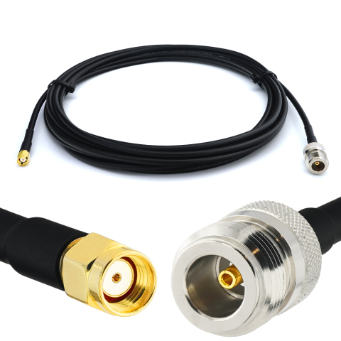 RP-SMA mâle vers N femelle 5m RG58/U câble coaxial