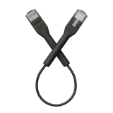 Broadbe câble patch mince 5G noir 0.1m