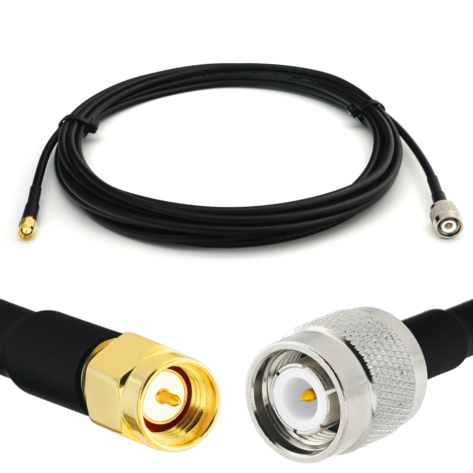 TNC mâle vers SMA mâle 1m RG58/U câble coaxial