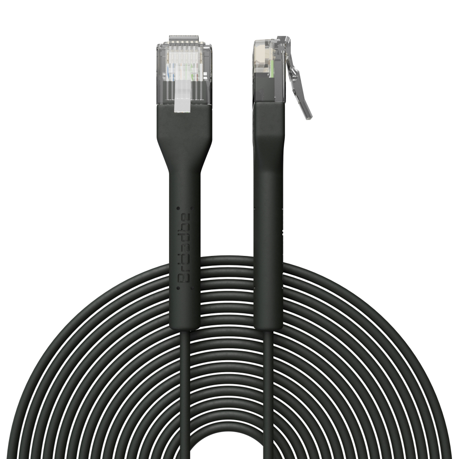 Broadbe câble patch mince 5G noir 20m