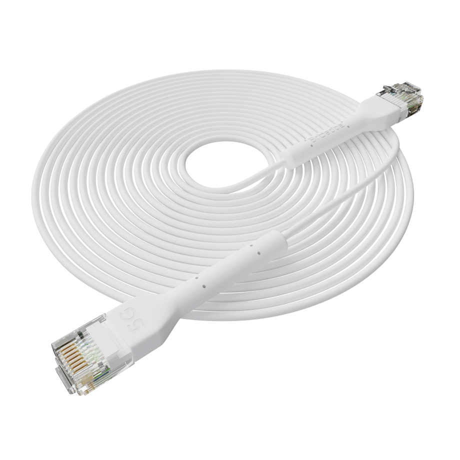 Broadbe câble patch mince 5G blanc 12m