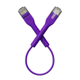 Broadbe câble patch mince 5G violet 0.1m 12 unités