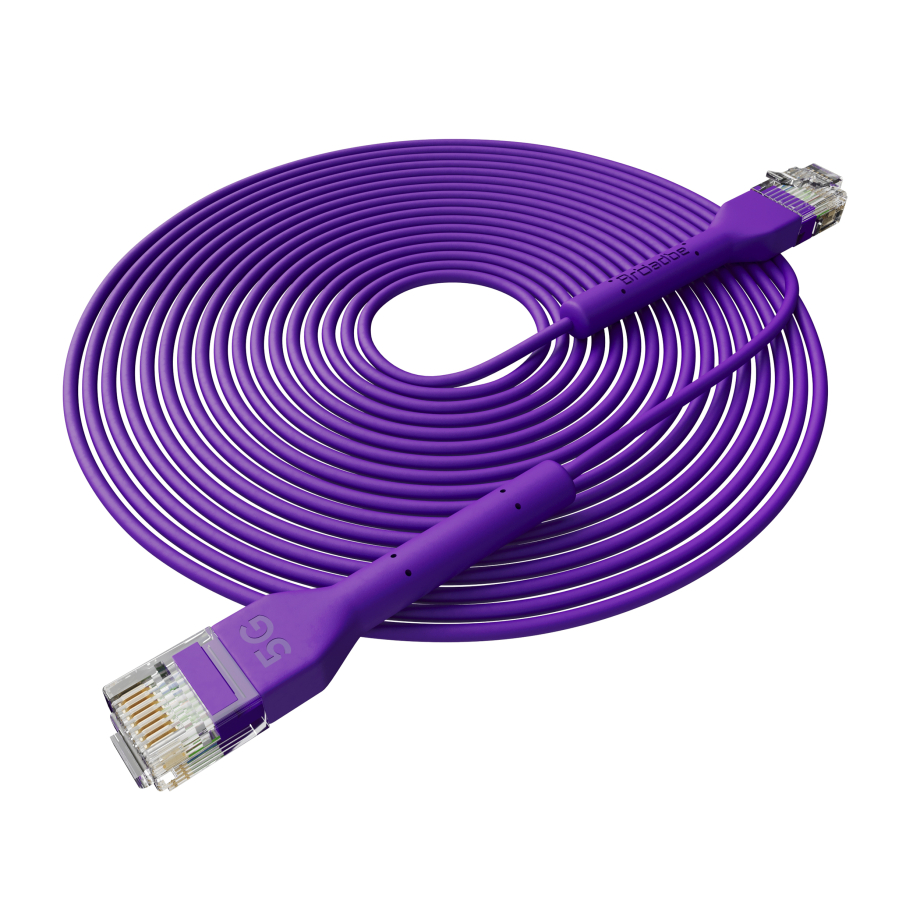 Broadbe câble patch mince 5G violet 8m