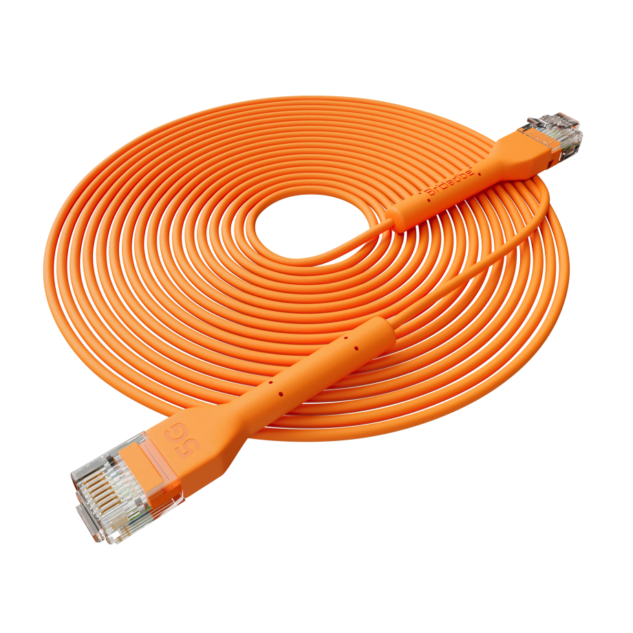 Broadbe câble patch mince 5G orange 8m