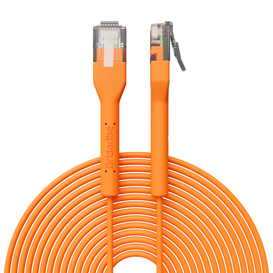Broadbe câble patch mince 5G orange 8m