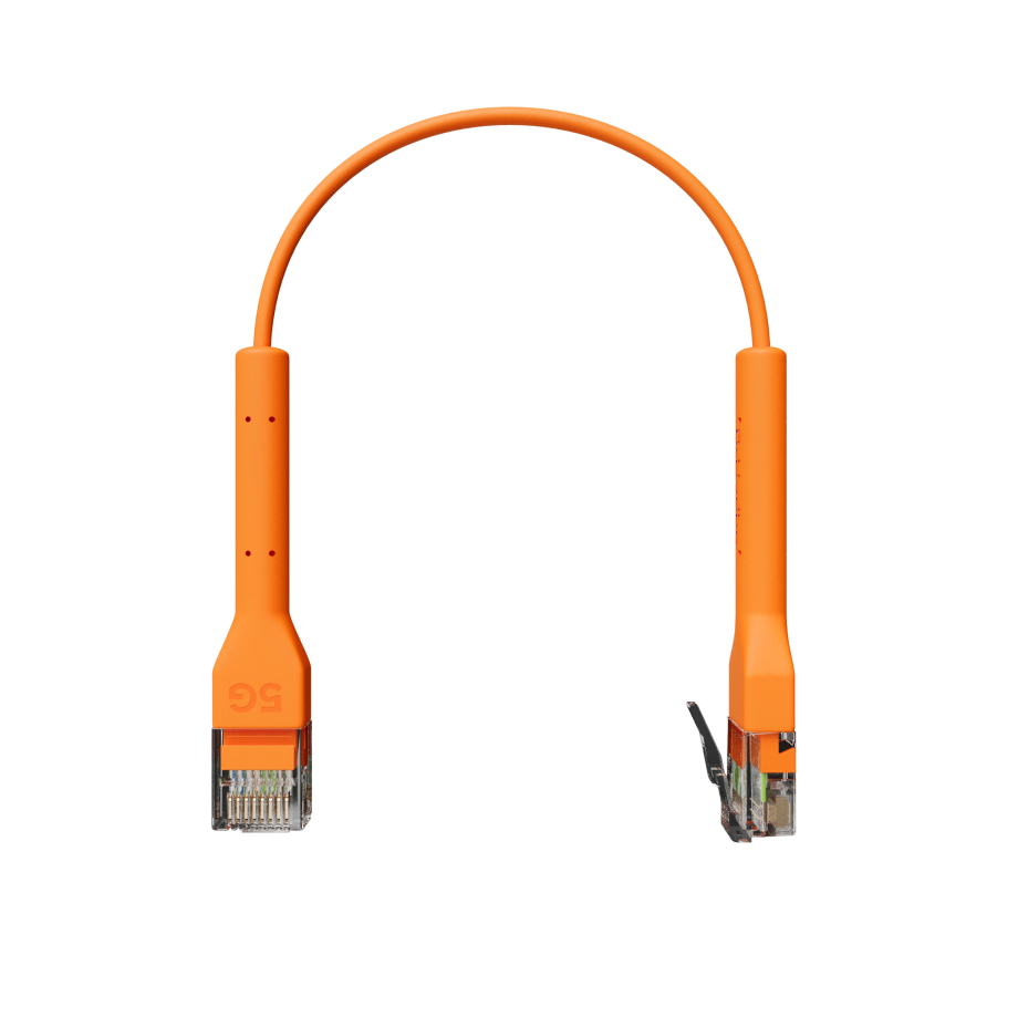 Broadbe câble patch mince 5G orange 0.1m 12 unités