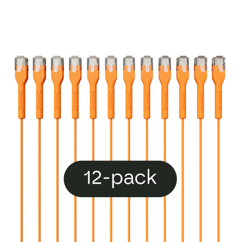 Broadbe câble patch mince 5G orange 0.1m 12 unités
