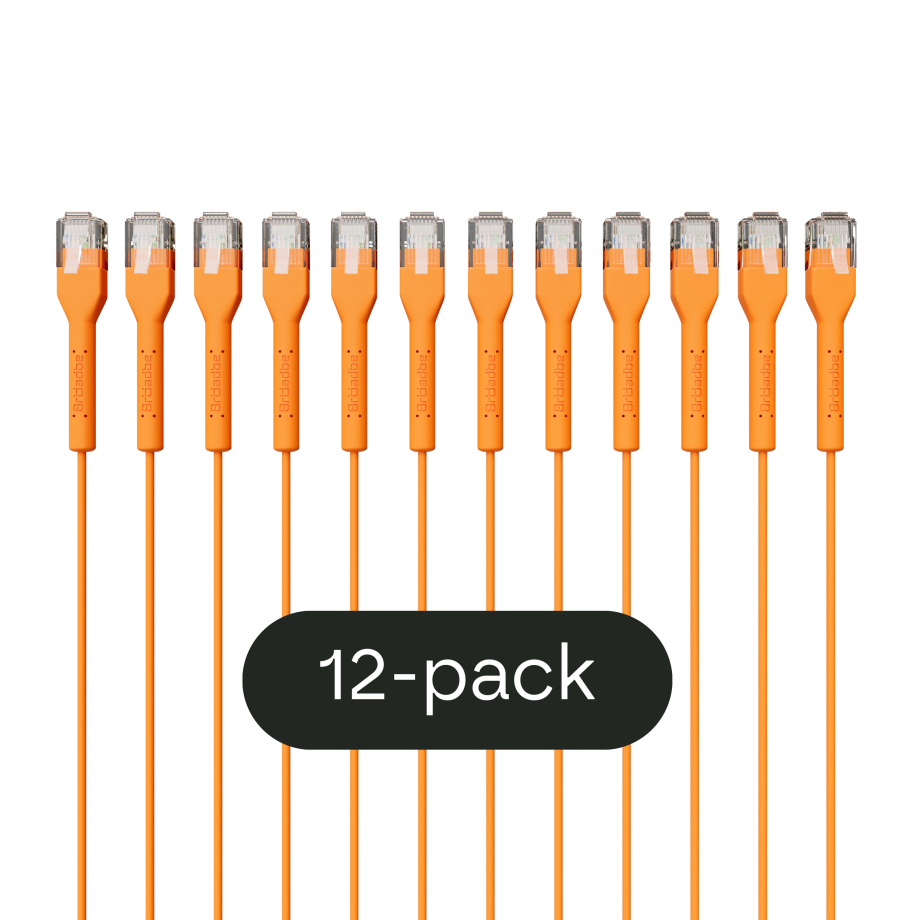 Broadbe câble patch mince 5G orange 3m 12 unités