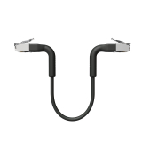 Broadbe câble patch mince 10G noir 0.1m 12 unités