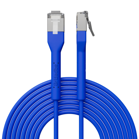 Broadbe câble patch mince 10G bleu 1m