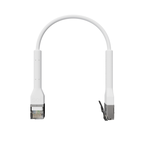 Broadbe câble patch mince 10G blanc 0.1m