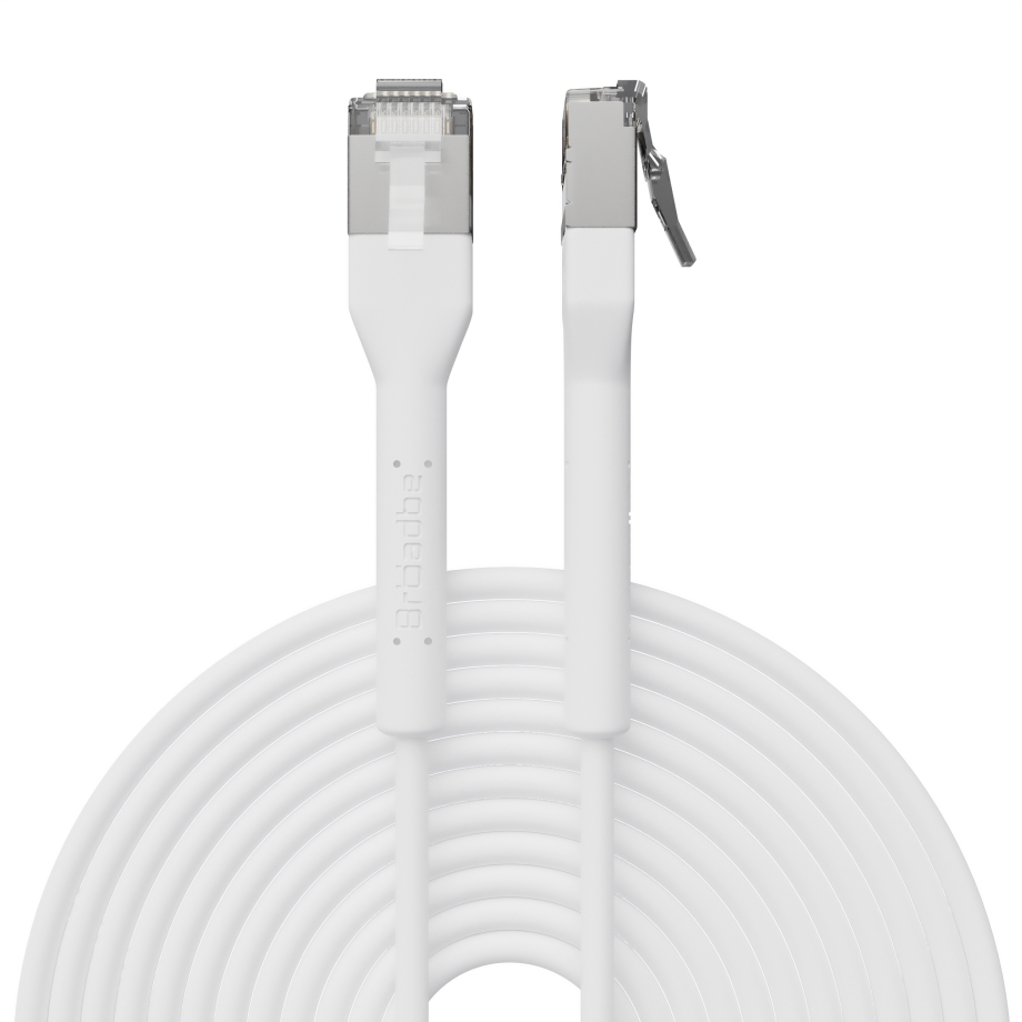 Broadbe câble patch mince 10G blanc 12m
