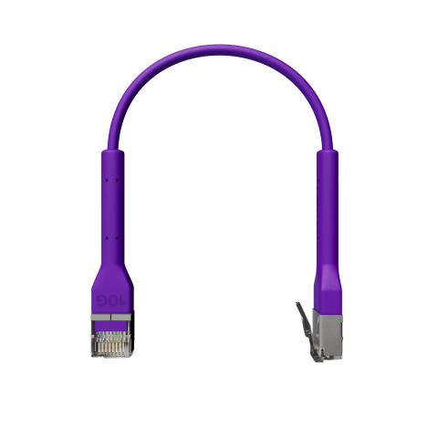 Broadbe câble patch mince 10G violet 0.1m