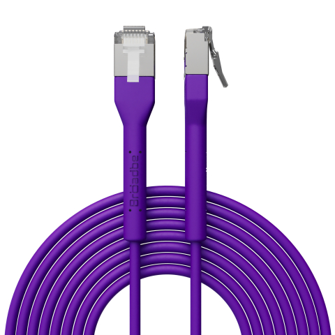 Broadbe câble patch mince 10G violet 0.3m