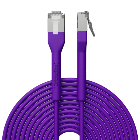 Broadbe câble patch mince 10G violet 8m