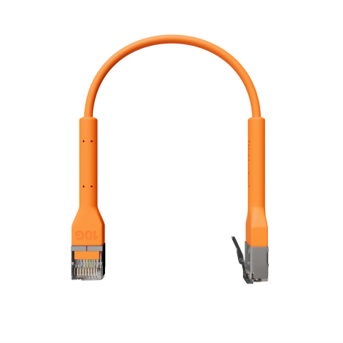 Broadbe câble patch mince 10G orange 0.1m